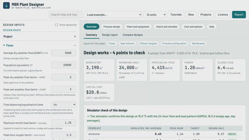 MBR Plant Designer in 60 seconds
